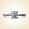 Round Cut Hidden Halo Diamond Engagement Ring