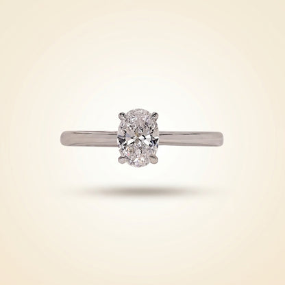 Oval Cut Solitaire Diamond Engagement Ring