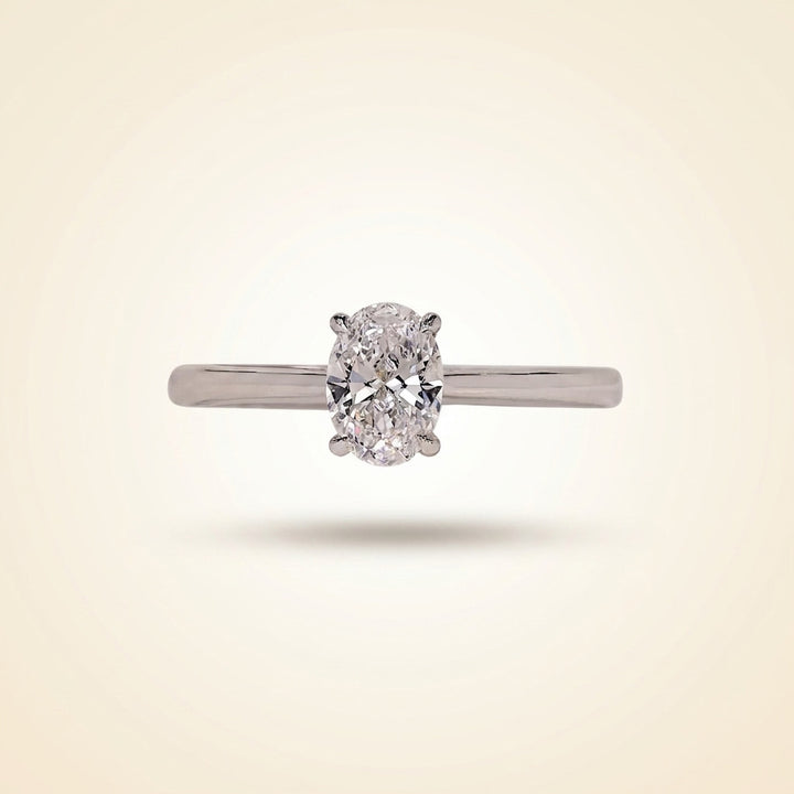 Oval Cut Solitaire Diamond Engagement Ring