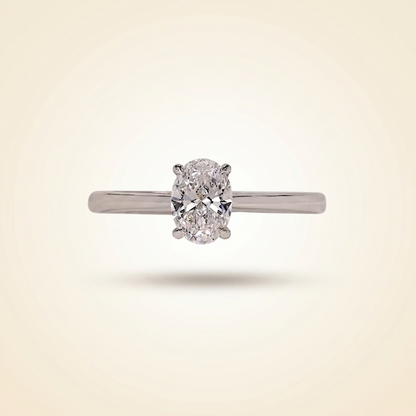 Oval Cut Solitaire Diamond Engagement Ring