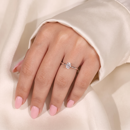 Oval Cut Solitaire Diamond Engagement Ring