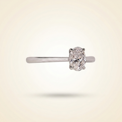 Oval Cut Solitaire Diamond Engagement Ring