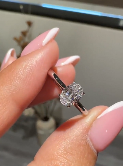 Oval Cut Solitaire Diamond Engagement Ring