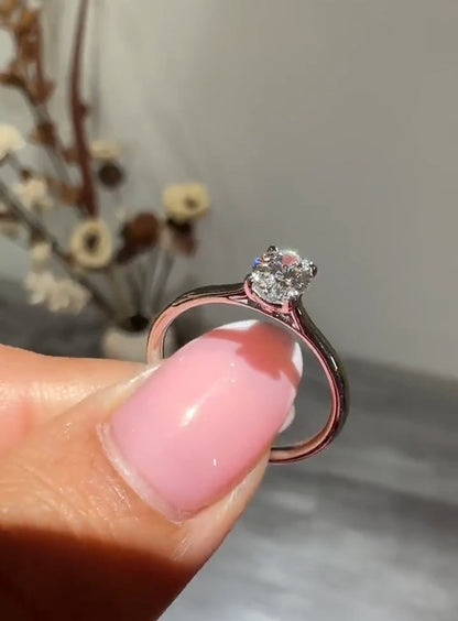 Oval Cut Solitaire Diamond Engagement Ring