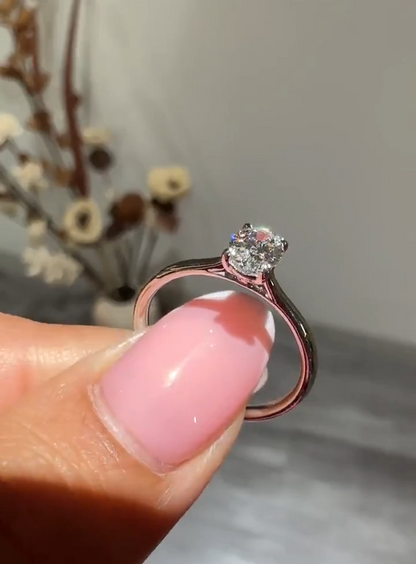 Oval Cut Solitaire Diamond Engagement Ring