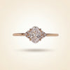 Oval Cut Diamond Engagement Ring with Cluster Side Accents