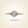 Oval Cut Diamond Engagement Ring with Cluster Side Accents