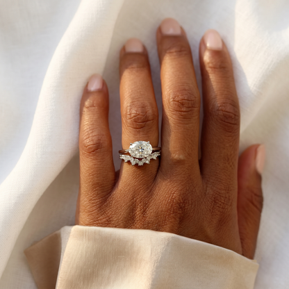 East-West Oval Lab Diamond Solitaire Engagement Ring